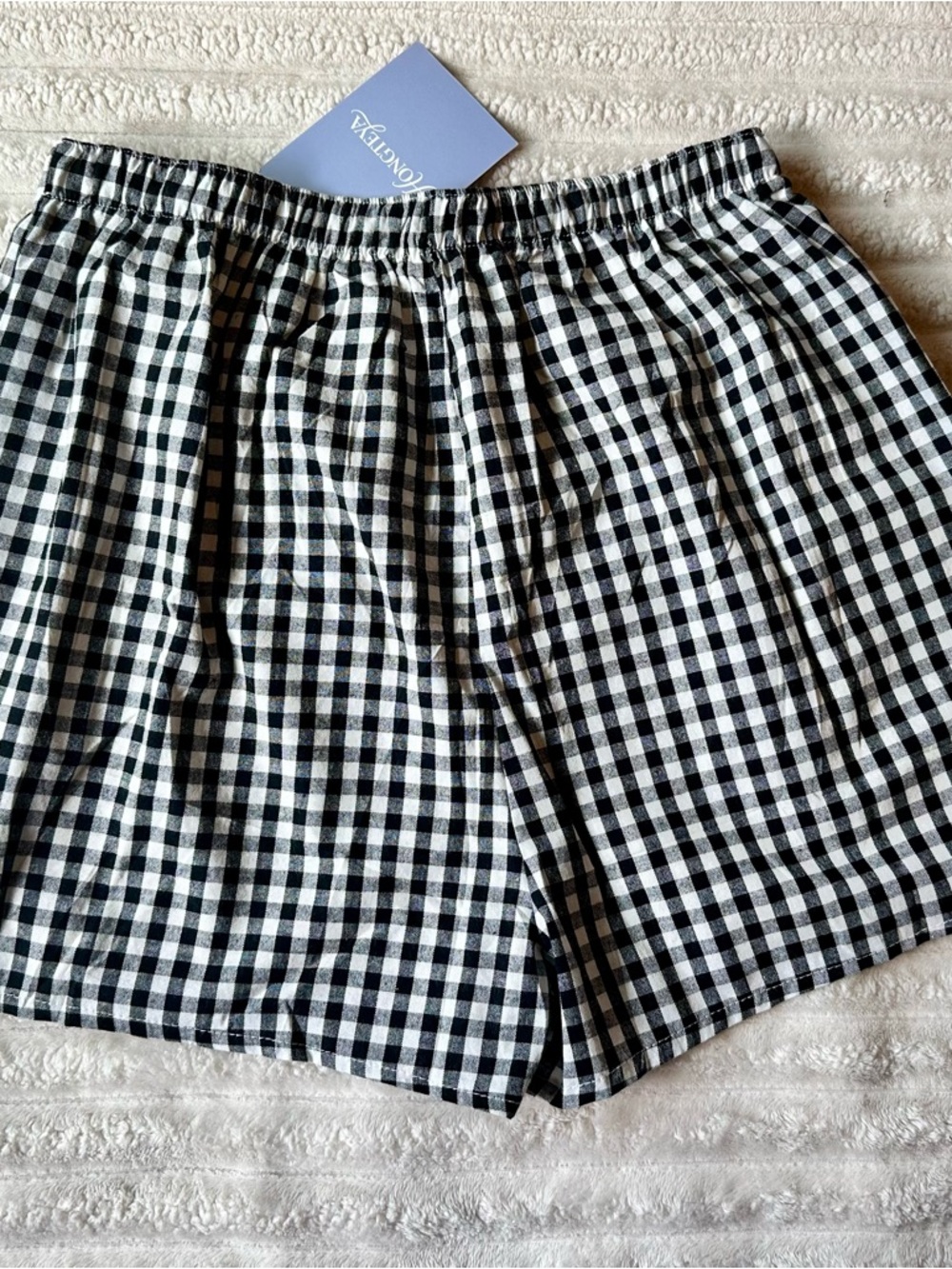NWT - Black & White Gingham Women’s Casual Shorts - Picture 6 of 7
